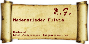 Madenszieder Fulvia névjegykártya